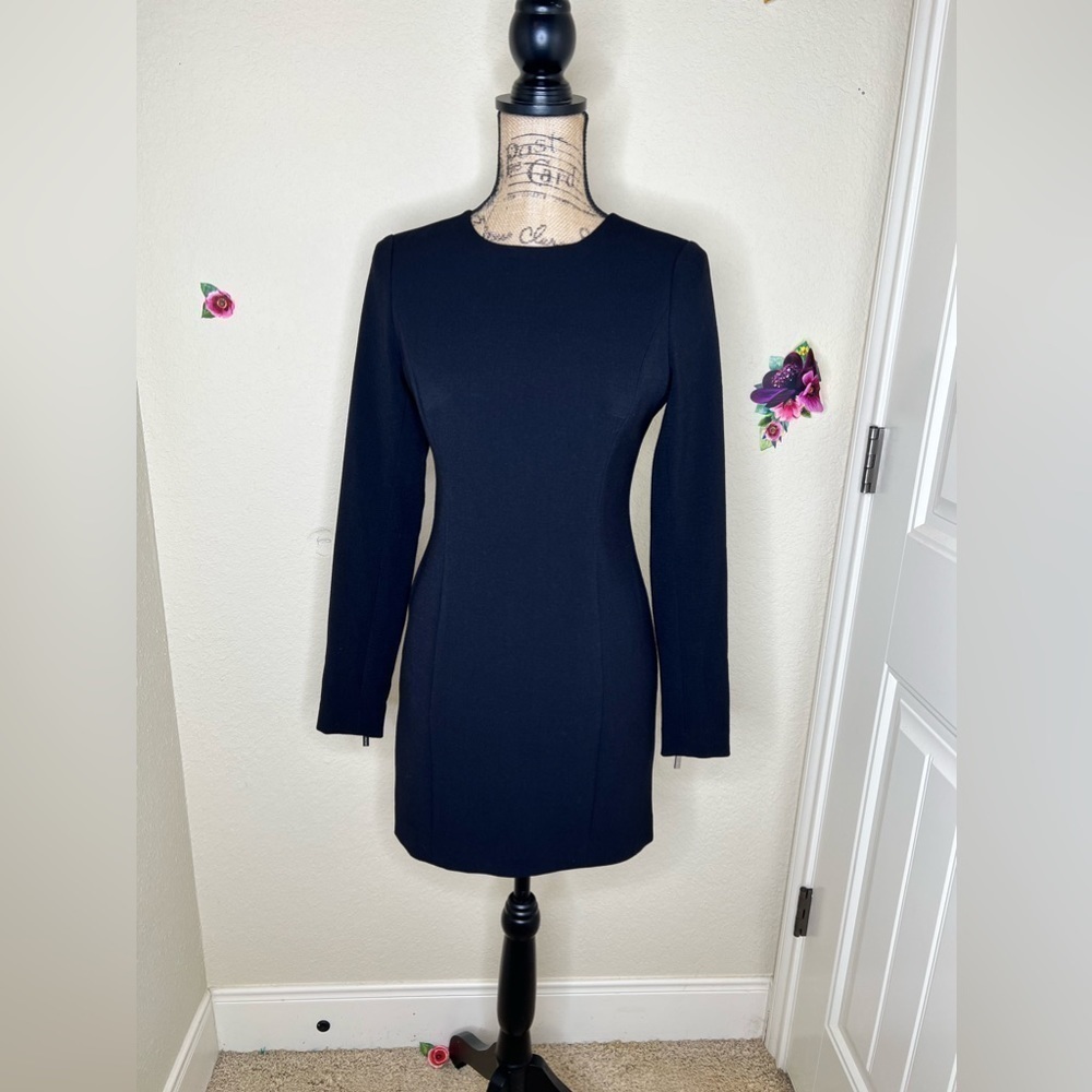 MICHAEL Michael Kors Black Dress with Gold Zippers Size 2